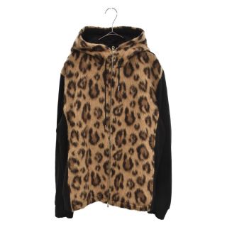 ロアーガンズ(roarguns)のroarguns ロアーガンズ LEOPARD PATTERN ZIP HOODIE 18FGB-RF03 レオパード ジップアップ パーカー ヒョウ柄 スウェット ブラウン/ブラック(パーカー)