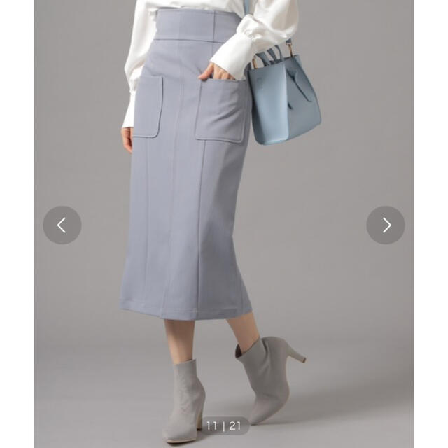 Andemiu(アンデミュウ)のハイウエストタイトスカート レディースのスカート(ひざ丈スカート)の商品写真