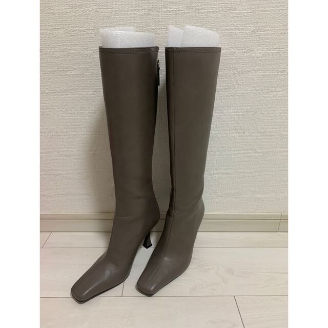 ánuans - anuans フィットロングブーツ M グレージュの通販 by yuu