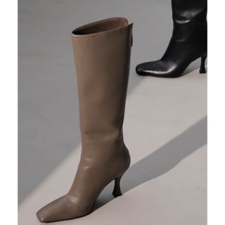 ánuans - anuans フィットロングブーツ M グレージュの通販 by yuu