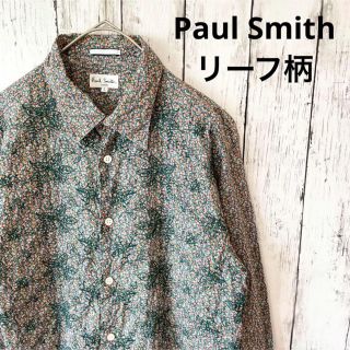 Paul Smith ポールスミス リーフ 刺繍 花柄 シャツ-
