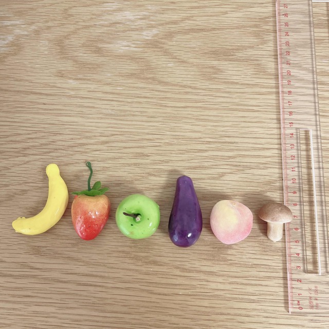 ミニチュア置物　果物&やさい　5点セット ハンドメイドのおもちゃ(ミニチュア)の商品写真