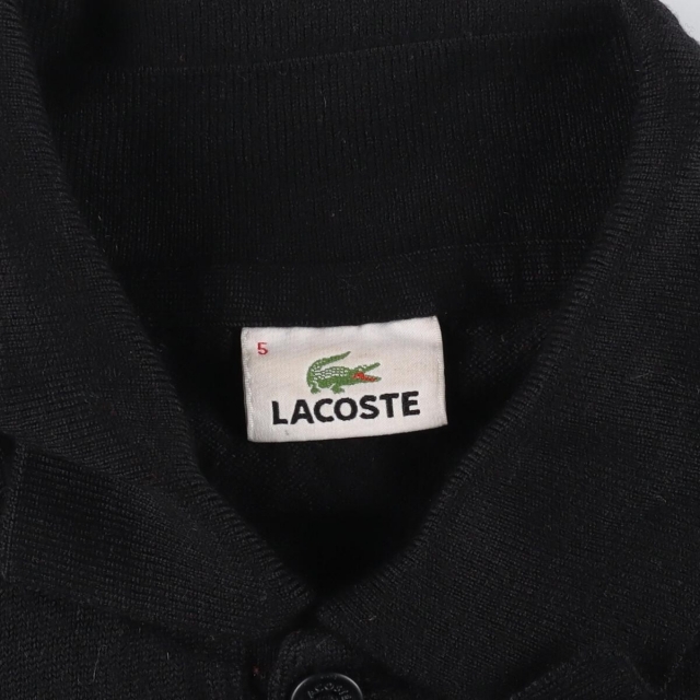 LACOSTE(ラコステ)の古着 ラコステ LACOSTE 襟付き ウールニットハーフボタンセーター 5 メンズL /eaa277330 メンズのトップス(ニット/セーター)の商品写真