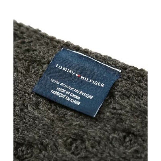 TOMMY HILFIGER(トミーヒルフィガー)のTOMMY HILFIGER マフラー チャコール ハンドメイドのファッション小物(マフラー/ストール)の商品写真