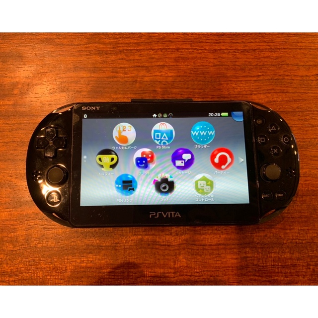 PlayStation Vita - PS vita 2000 ブラック 本体 純正充電器 収納