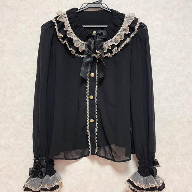 メーカー直売所 Angelic Pretty by 黒の通販 長袖ブラウス AngelicPretty - トップス