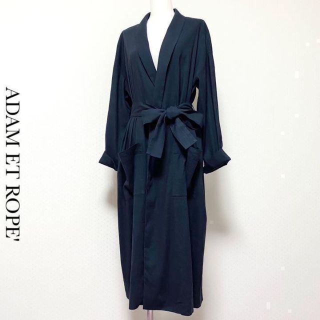定価3.6万】ADAM ET ROPE' リネン ベルト付 ロングガウンコート | www