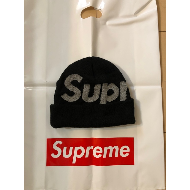 supreme BIG logo beanie ビッグ ロゴ ビーニー 黒