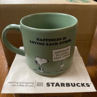 【3日まで値下げ】スターバックス× PEANUTS マグカップ グリーン(グラス/カップ)