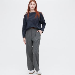 ユニクロ(UNIQLO)のUNIQLO ユニクロ タックワイドパンツ グレー XS 丈標準(その他)