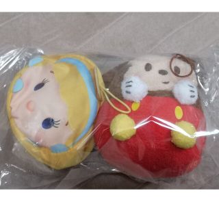 ディズニー　ツムツム　ぬいぐるみストラップ　プライズ品？(キャラクターグッズ)