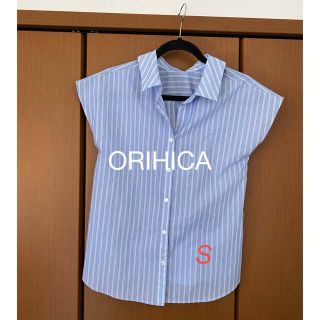 オリヒカ(ORIHICA)のオリヒカ　ストライプ　ブラウス　Sサイズ(シャツ/ブラウス(半袖/袖なし))