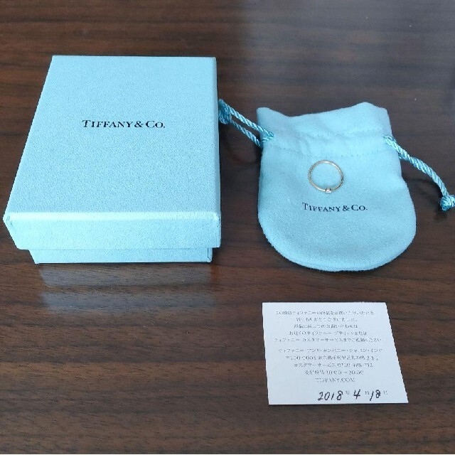 Tiffany & Co.(ティファニー)のティファニー ウェーブ シングルロウ ダイヤモンド リング K18PG 0.9g レディースのアクセサリー(リング(指輪))の商品写真