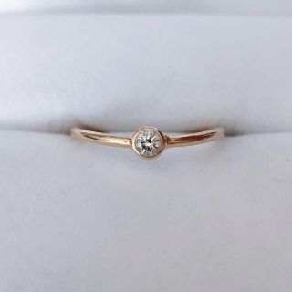 ティファニー(Tiffany & Co.)のティファニー ウェーブ シングルロウ ダイヤモンド リング K18PG 0.9g(リング(指輪))