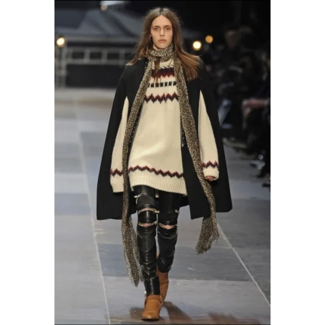 名作 2013AW サンローラン·パリ カシミアブレンド ノルディック ニット