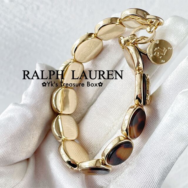 Ralph Lauren(ラルフローレン)のG577/RALPH LAUREN/琥珀色ロゴブレスレット レディースのアクセサリー(ブレスレット/バングル)の商品写真
