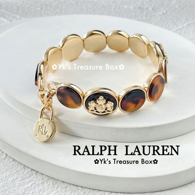 Ralph Lauren(ラルフローレン)のG577/RALPH LAUREN/琥珀色ロゴブレスレット レディースのアクセサリー(ブレスレット/バングル)の商品写真