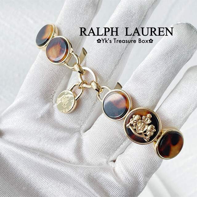 Ralph Lauren(ラルフローレン)のG577/RALPH LAUREN/琥珀色ロゴブレスレット レディースのアクセサリー(ブレスレット/バングル)の商品写真