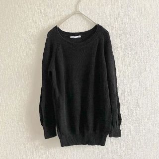 ジャーナルスタンダードレリューム(JOURNAL STANDARD relume)の【美品】relume 透け感ニット BLACK(ニット/セーター)