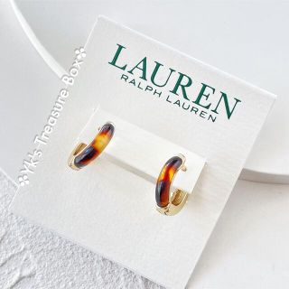 ラルフローレン(Ralph Lauren)のG399/RALPH LAUREN/琥珀色ミニフープハギーゴールドピアス(ピアス)