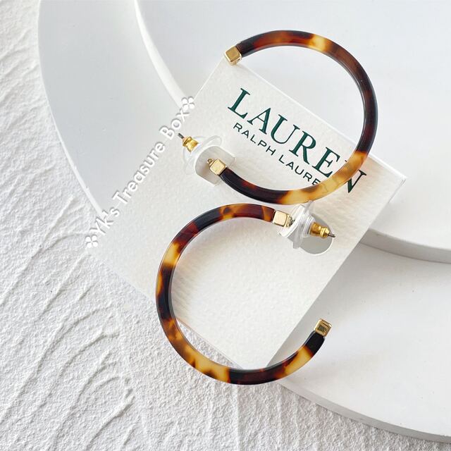 Ralph Lauren(ラルフローレン)のG454/RALPH LAUREN/琥珀色フープピアス レディースのアクセサリー(ピアス)の商品写真