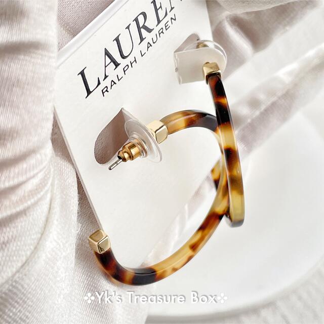 Ralph Lauren(ラルフローレン)のG454/RALPH LAUREN/琥珀色フープピアス レディースのアクセサリー(ピアス)の商品写真