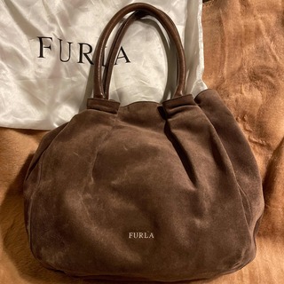 フルラ(Furla)のフルラ トートバッグ レザー 本革 スウェード ダークブラウン(トートバッグ)