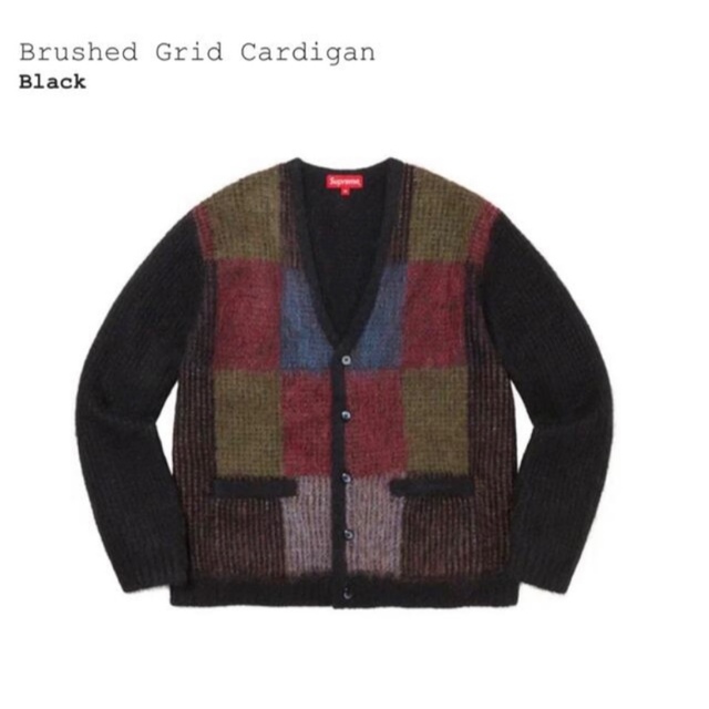 シュプリーム　Brushed Grid Cardigan L | フリマアプリ ラクマ