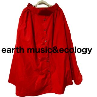 アースミュージックアンドエコロジー(earth music & ecology)の【新品】earth music&ecology★ロングスカート★赤★ディズニー(ロングスカート)