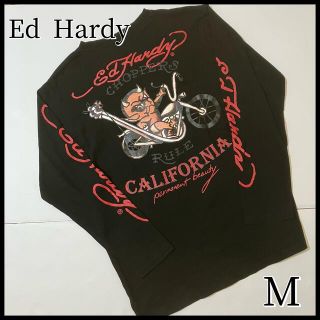 エドハーディー(Ed Hardy)のEd Hardy エドハーディ　でかロゴ　プリント　ロンT バックプリント(Tシャツ/カットソー(七分/長袖))