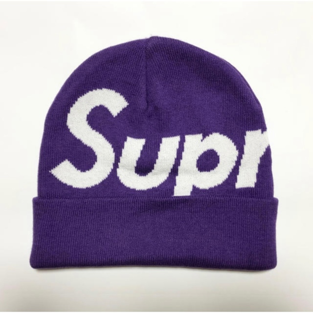 Supreme(シュプリーム)のシュプリーム　Big Logo Beanie パープル メンズの帽子(ニット帽/ビーニー)の商品写真