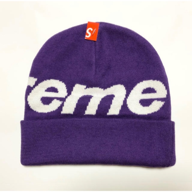 Supreme(シュプリーム)のシュプリーム　Big Logo Beanie パープル メンズの帽子(ニット帽/ビーニー)の商品写真