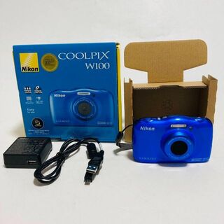 ニコン(Nikon)のNikon ニコン デジタルカメラ COOLPIX W100 BL ブルー(コンパクトデジタルカメラ)