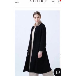 アドーア(ADORE)のレア完売　黒　ADORE アドーア　コート　ロング(ロングコート)