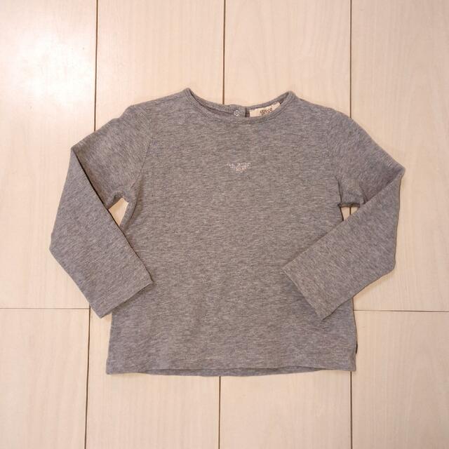 ARMANI JUNIOR(アルマーニ ジュニア)のARMANI BABY ロンT グレー キッズ/ベビー/マタニティのキッズ服男の子用(90cm~)(Tシャツ/カットソー)の商品写真