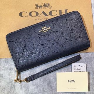 □正規品□ コーチ COACH 財布 ジャガード シグネチャー ブルー 青-