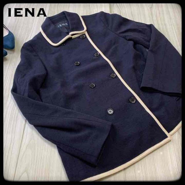 IENA(イエナ)のIENA イエナ ステンカラーコート ダブルブレスト 秋冬 レディースのジャケット/アウター(テーラードジャケット)の商品写真