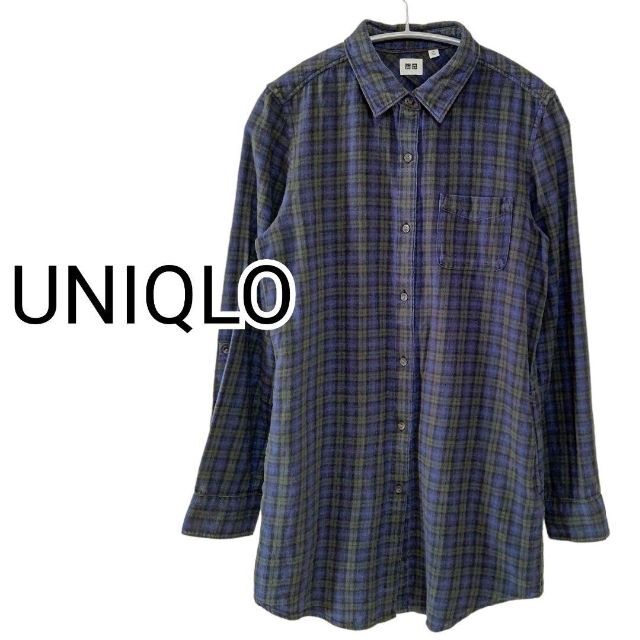 UNIQLO - UNIQLO ユニクロ チェック柄 シャツ チュニック ネイビー×グリーン Mの通販 by キラキラ星☆'s shop