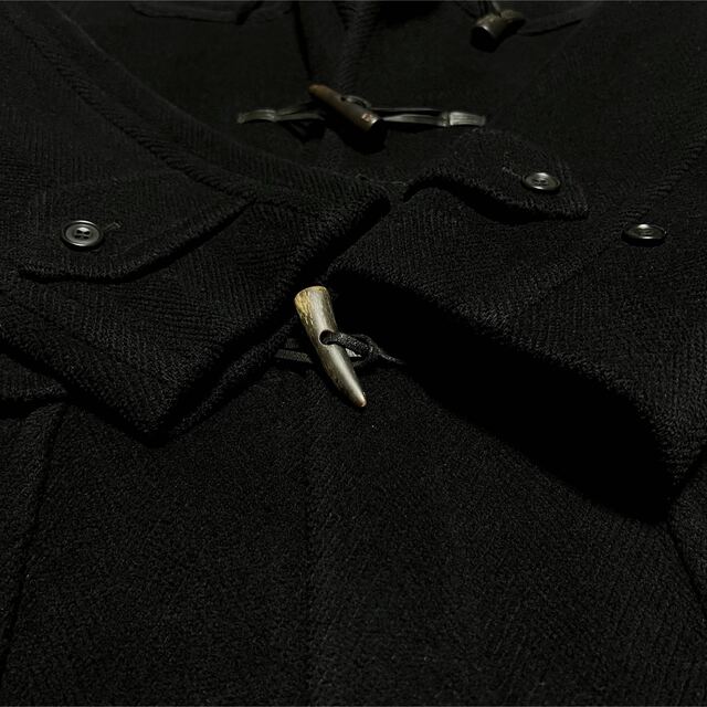 極美品✨OLD ENGLAND ヘリンボーン ダッフルコート 8 ブラック L www