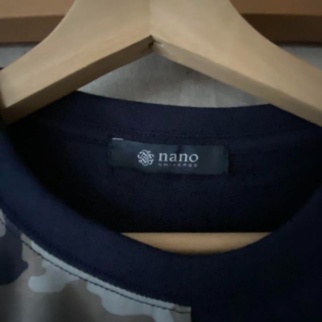 nano・universe(ナノユニバース)の【未使用品】ナノユニバース　メンズ　迷彩紺色　半袖Tシャツ メンズのトップス(Tシャツ/カットソー(半袖/袖なし))の商品写真