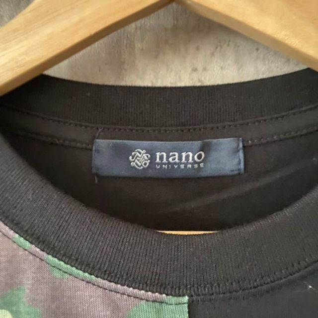 nano・universe(ナノユニバース)の【未使用品】ナノユニバース　メンズ　迷彩黒　半袖Tシャツ メンズのトップス(Tシャツ/カットソー(半袖/袖なし))の商品写真