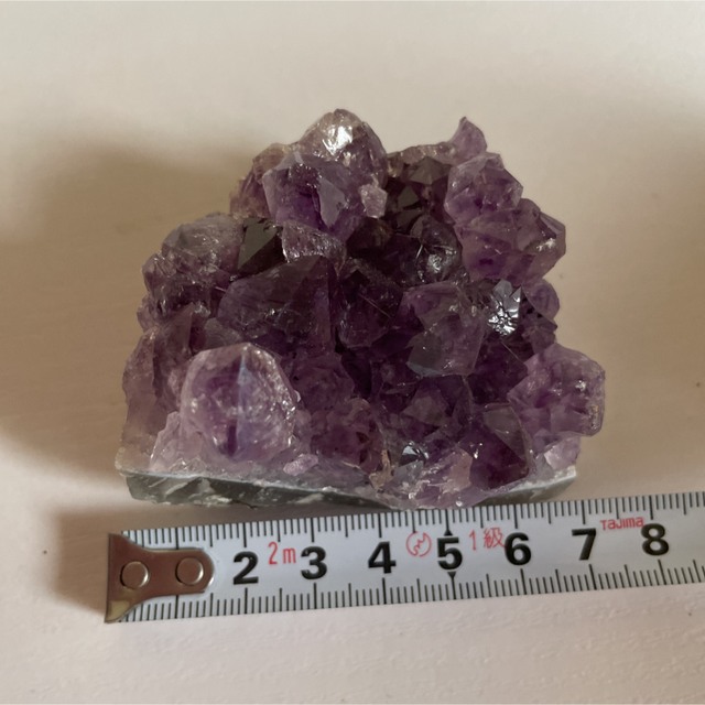 天然石アメジスト 原石 紫水晶 ①クラスター 中国産 7×5.5×4.5cm水晶