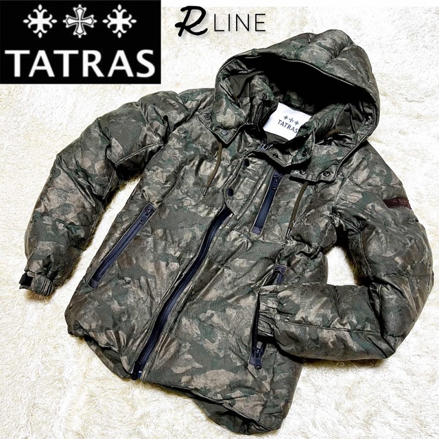 メンズ✨美品✨TATRAS  Rライン カモ柄 ダウンジャケット 01 Sサイズ