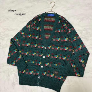 古着 50~60年代 Holloway ウールレタードニットカーディガン USA製