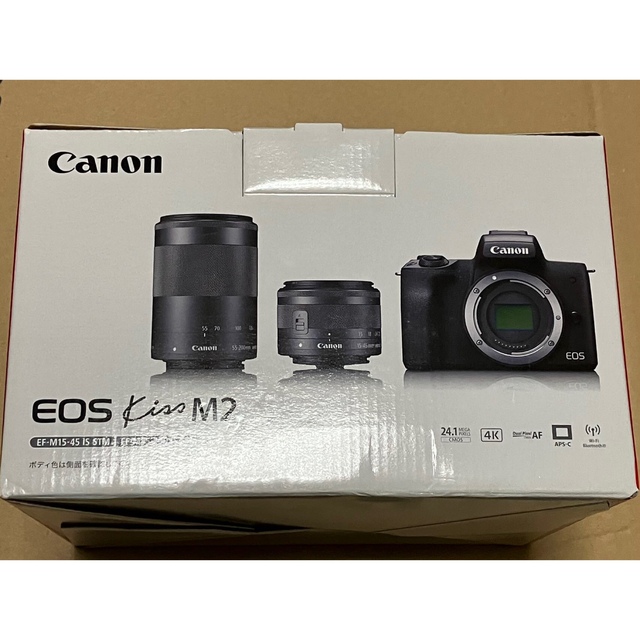 Canon EOS Kiss M2 ダブルズームキット ブラック