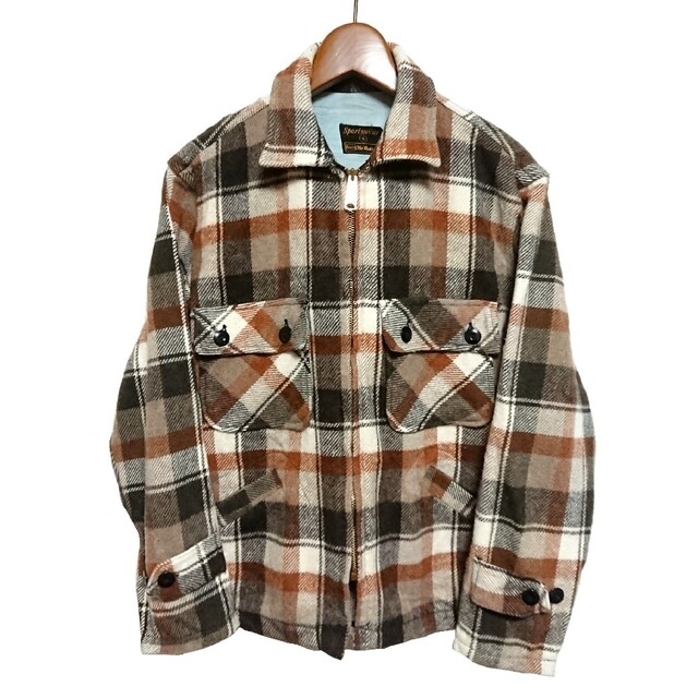 WOOLRICH - Sears 60's ヴィンテージ TALONジップ ネルシャツ vintage ...