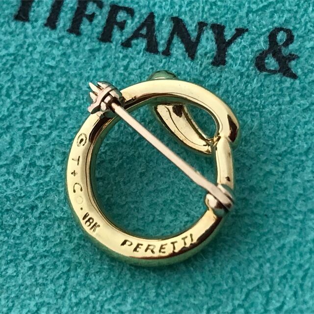 Tiffany K18YGイニシャルoブローチ希少美品