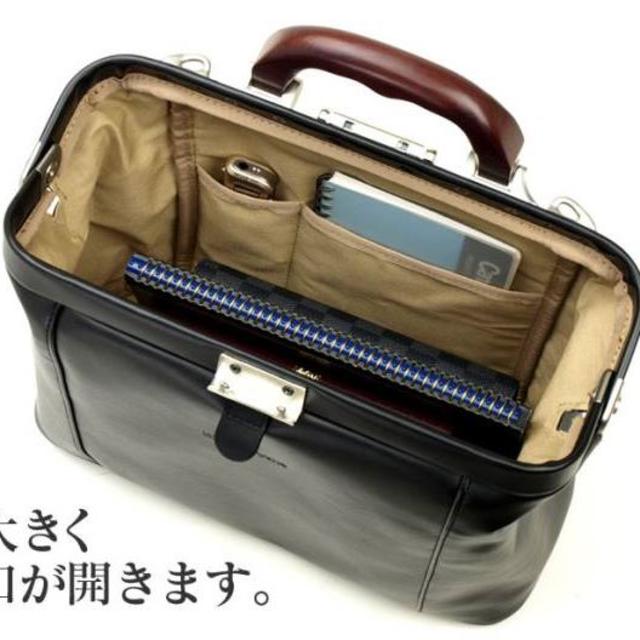 英国調　人気ミニダレスバッグドクターバッグ天然木ハンドル メンズのバッグ(ショルダーバッグ)の商品写真