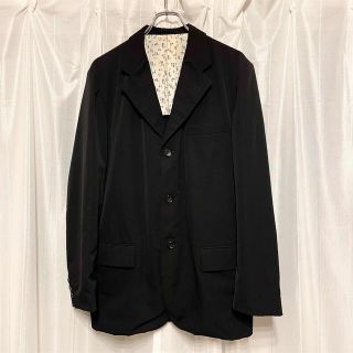 コムデギャルソン(COMME des GARCONS)の美品 "AD2002" コムデギャルソンオム  ウールギャバジャケット 黒(テーラードジャケット)