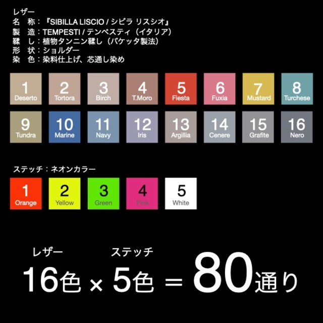 イタリア産レザーの本革ミニポーチ　革とステッチの組み合わせ80通りから選べる　ス レディースのファッション小物(ポーチ)の商品写真